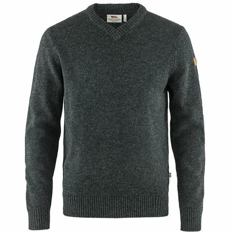 Fjallraven Övik Sweater Dark Grey Singapore For Men (SG-468897)